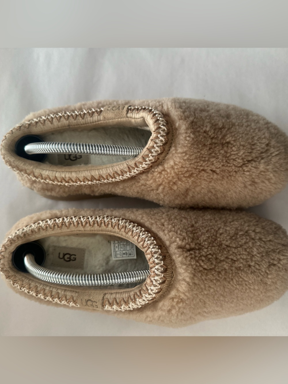 UGG MAXI CURLY TAZZ PLATFORM SLIPPERS SAND 1167770 WOMEN'S SIZE 10